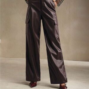 Elegant Brown Wide-Leg Pants